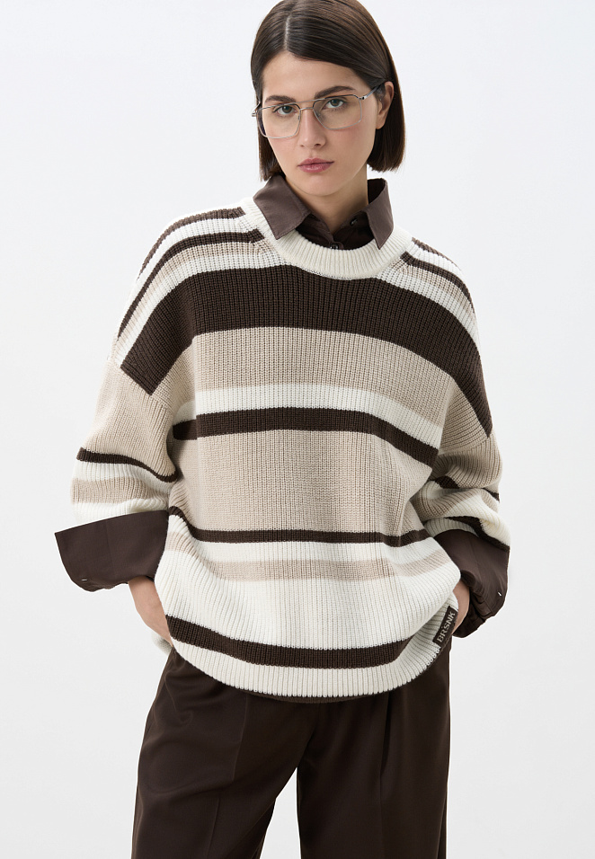Трикотажный джемпер в полоску