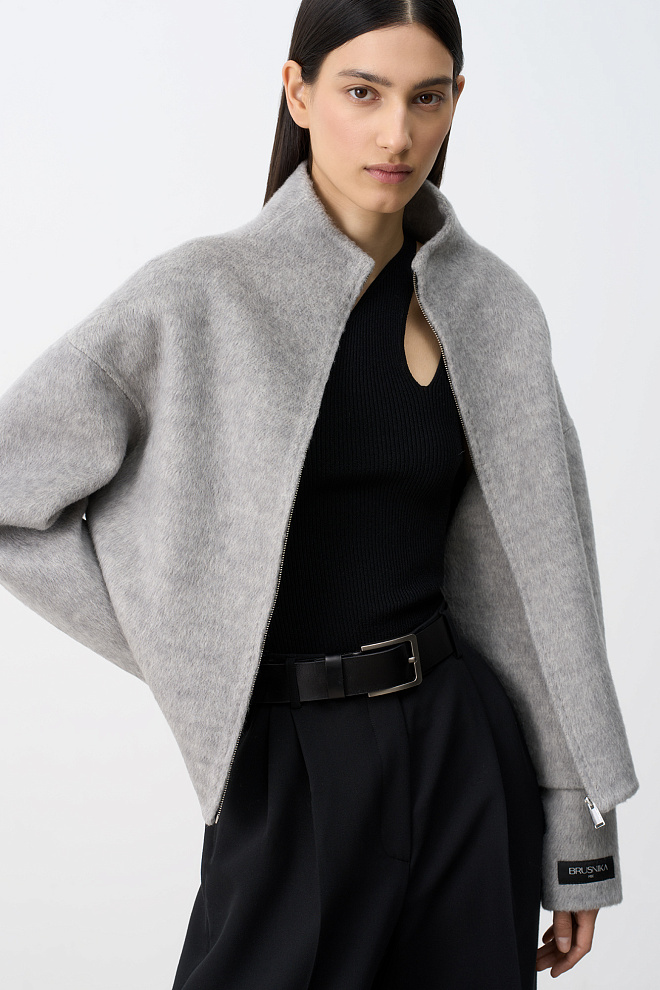 Шерстяная куртка на молнии
