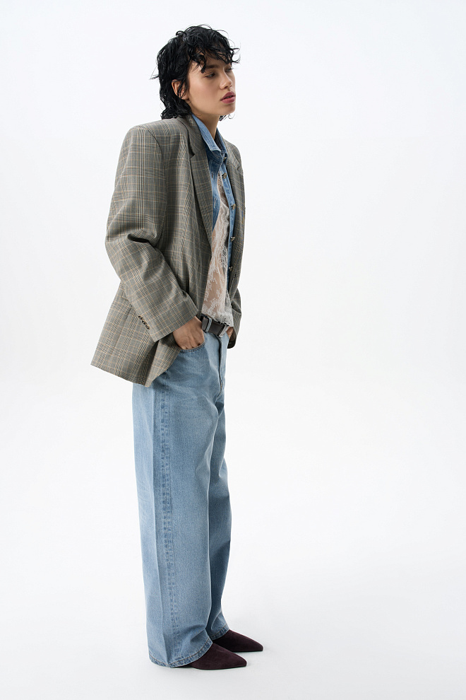 Жакет в клетку гленчек