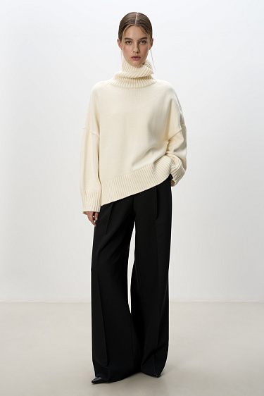 Объемный джемпер из шерсти альпака