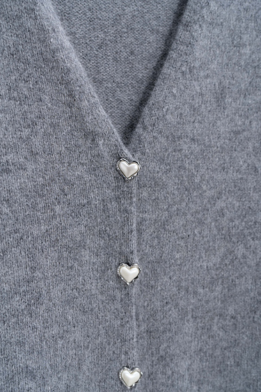 Удлиненный жилет из пуха лисы