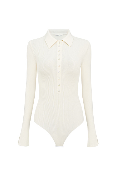 Трикотажное боди с длинным рукавом