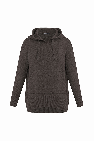 Трикотажное худи с кашемиром 