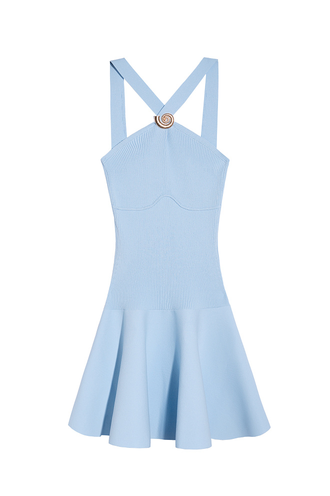 Платье мини с фигурной пряжкой