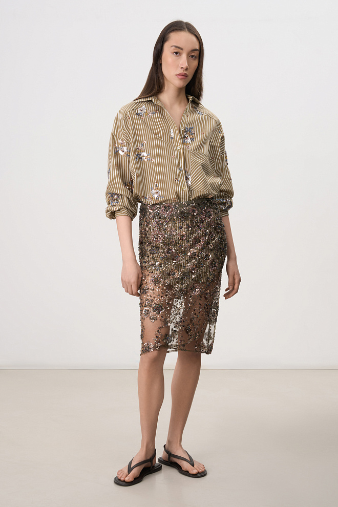 Юбка, расшитая бисером