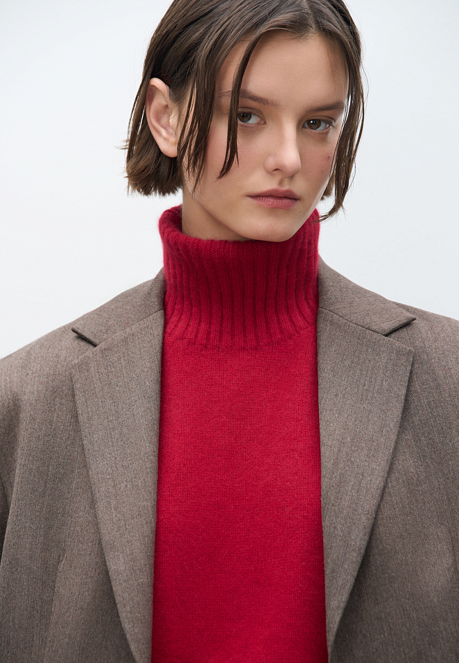 Трикотажный жилет из пуха лисы