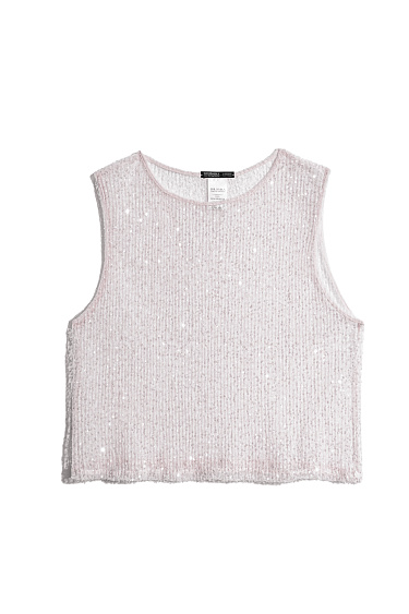 Прозрачный топ с пайетками