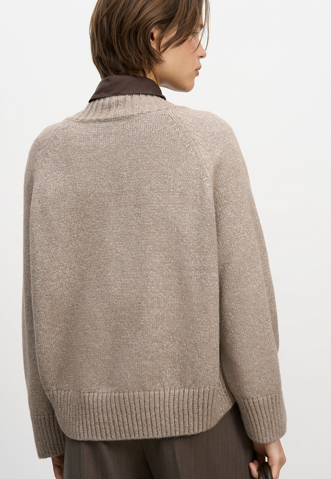 Джемпер из шерсти мериноса с люрексом