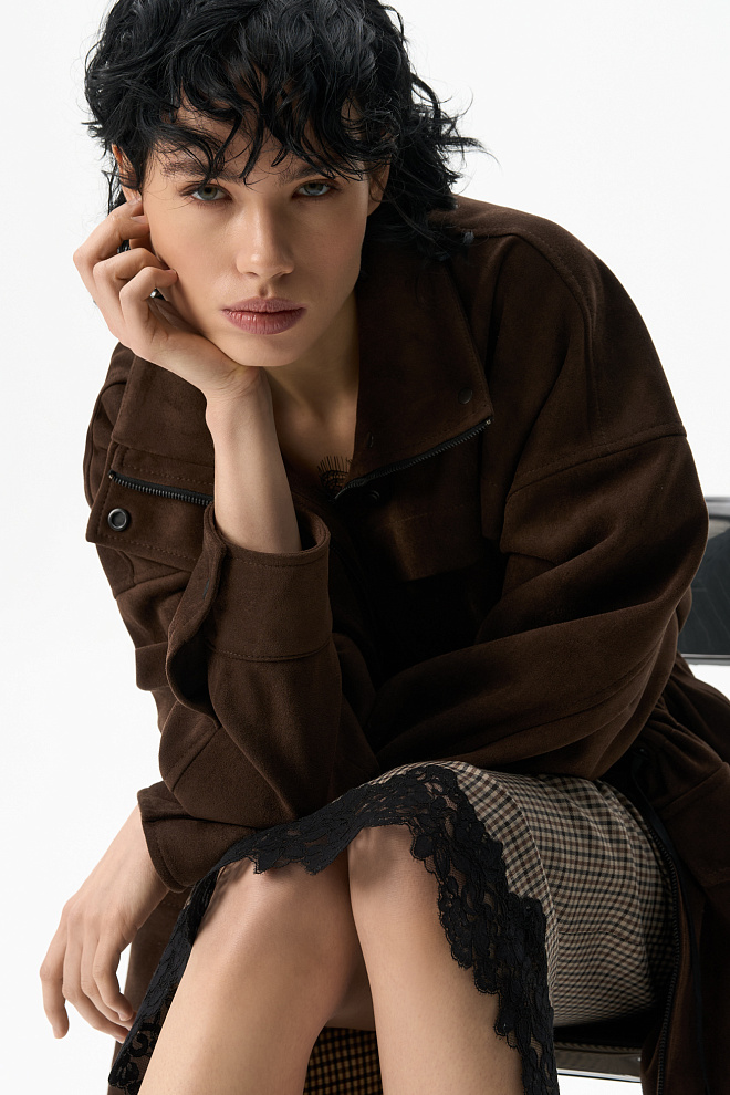 Юбка миди в клетку виши