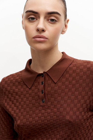 Трикотажная футболка-поло