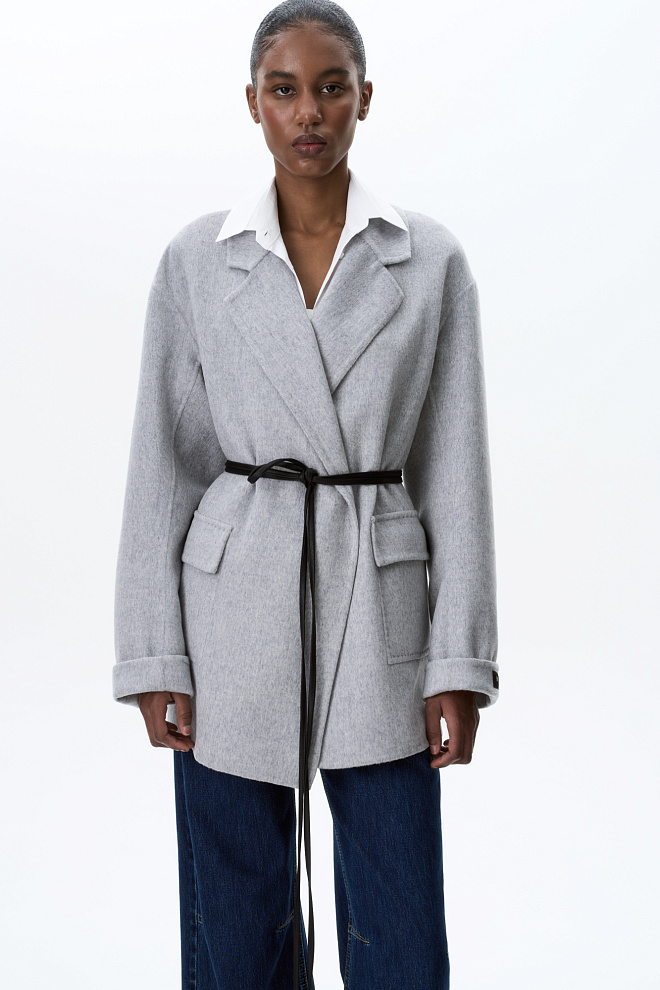 Жакет на запах из 100% шерсти