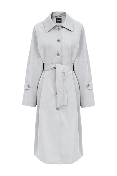 Oversize тренч с разрезами на молнии по бокам