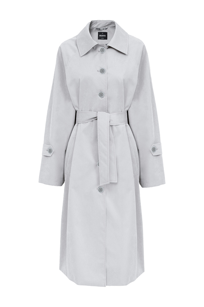 Oversize тренч с разрезами на молнии по бокам