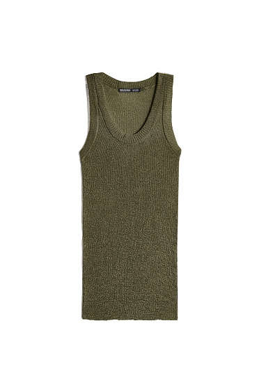 Трикотажный топ с люрексом