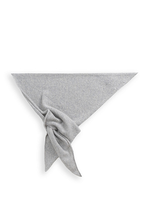 серый Трикотажная косынка из пуха лисы.