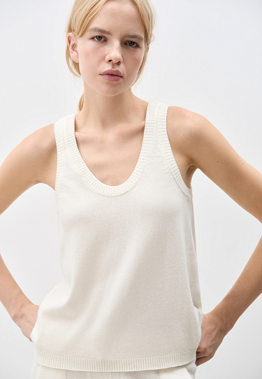 Цельновязанный топ из кашемира и шерсти