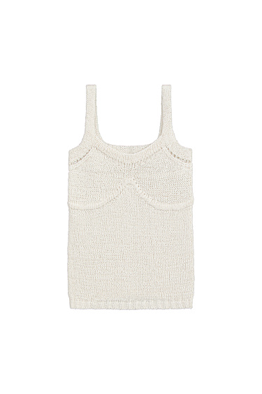 Хлопковый топ с вывязанным лифом