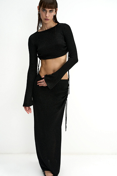 Юбка макси с люрексом