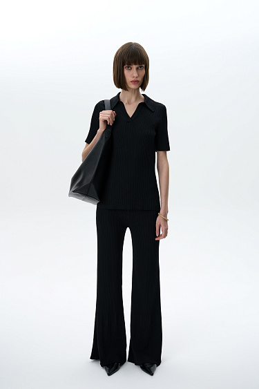 Расклешенные брюки из вискозы