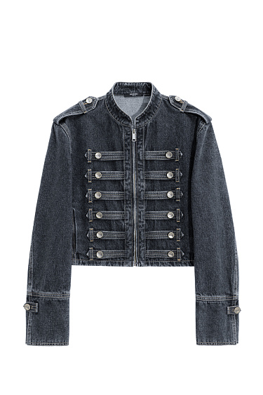 Джинсовый жакет-доломан