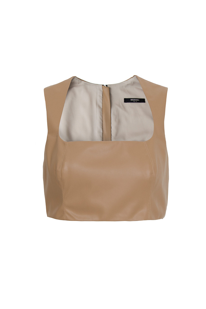 Топ из экокожи