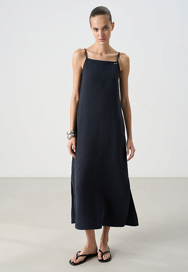 Свободный сарафан из 100% льна