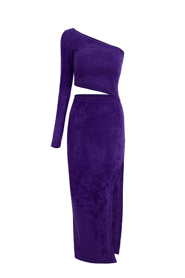 Длинное платье из бархатной вискозы