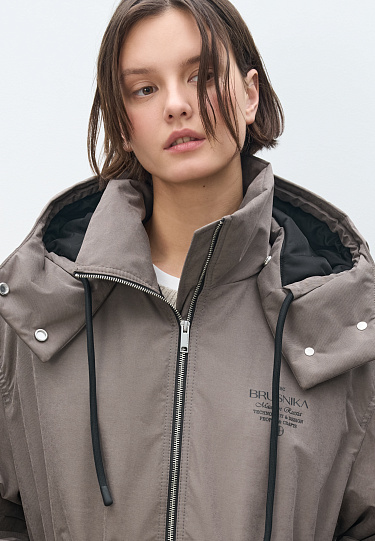 Парка на синтепоне с дополнительным воротником