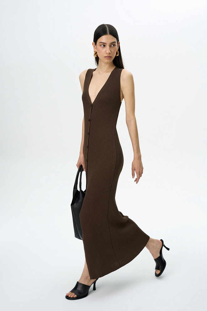 Трикотажное платье-жилет