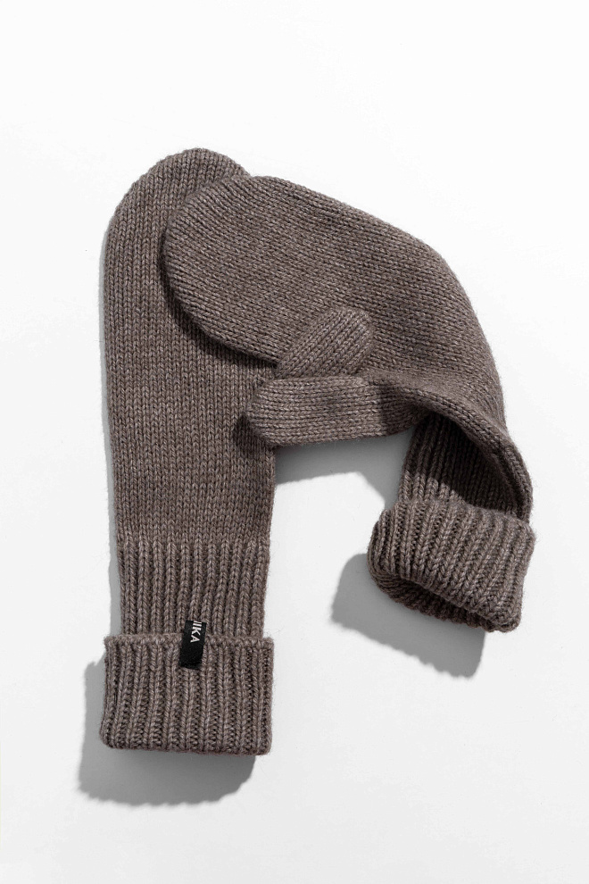 Варежки из шерсти альпака