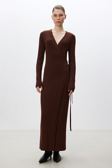 Трикотажное платье из шерсти и кашемира