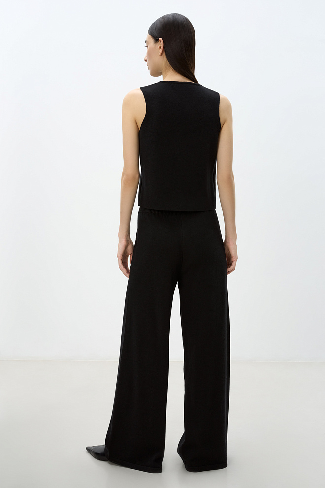 Широкие брюки из кашемира и шерсти