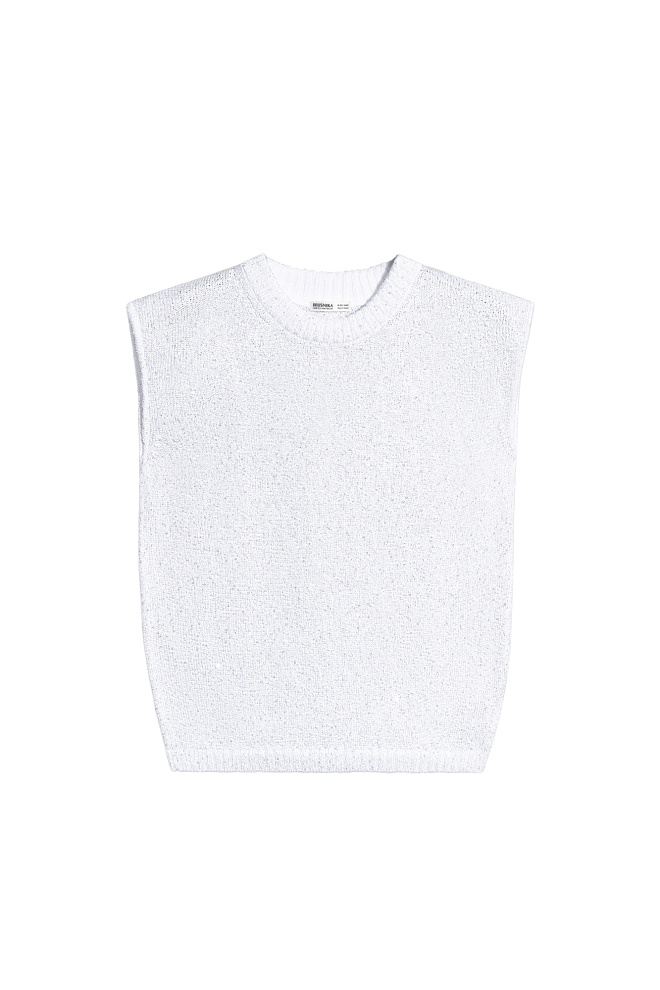 Трикотажный топ с пайетками