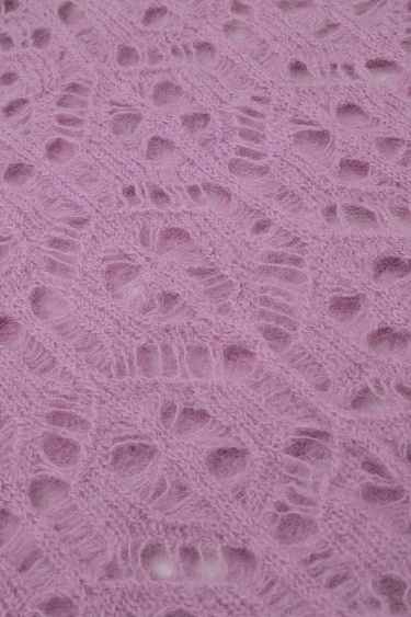 Ажурный джемпер из мохера и шерсти