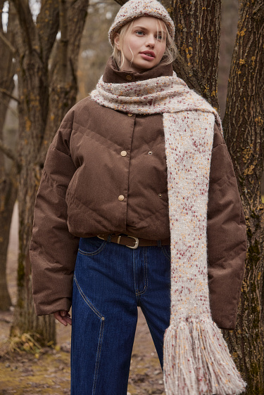 Шарф с шерстью альпака