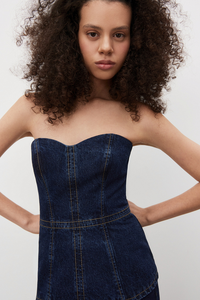 Джинсовый корсет 