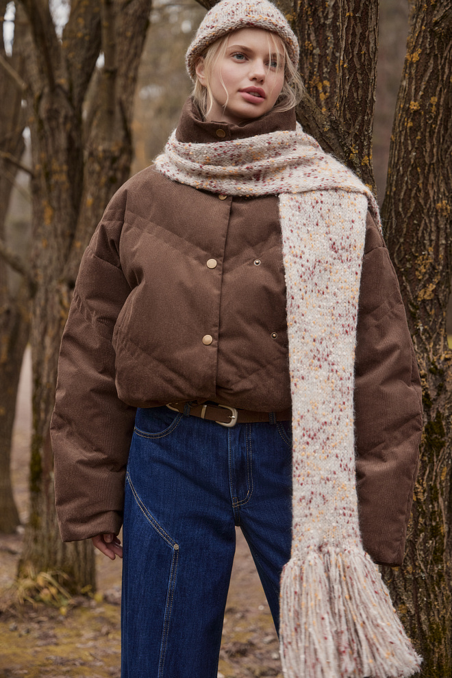 Шарф с шерстью альпака