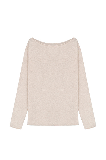 Джемпер с закрученными краями