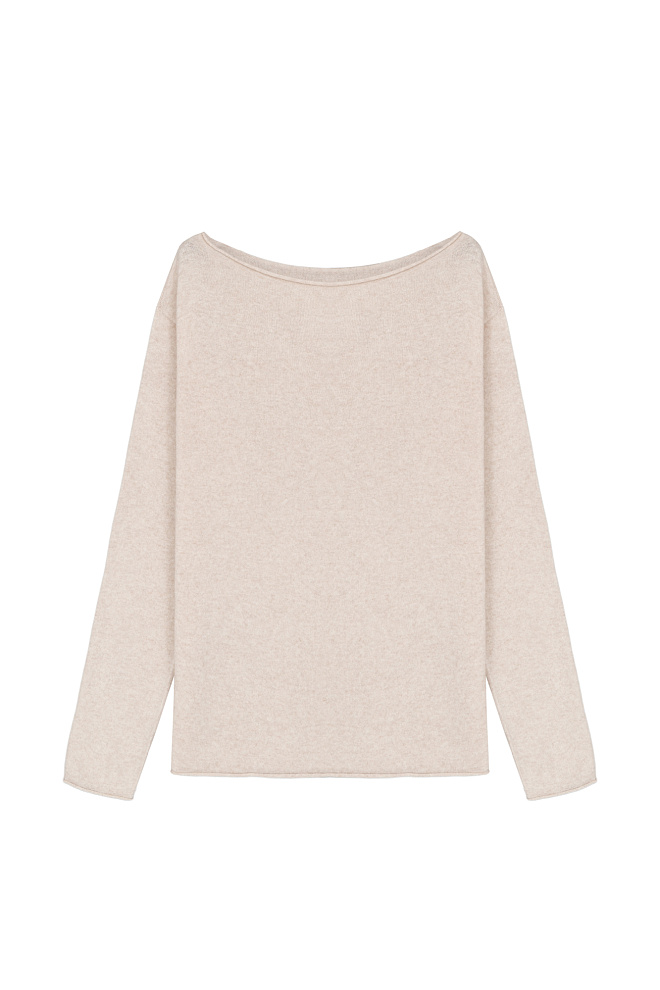 Джемпер с закрученными краями