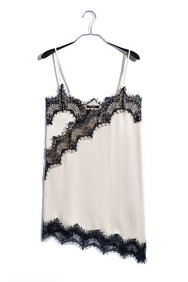 Платье-комбинация с кружевом