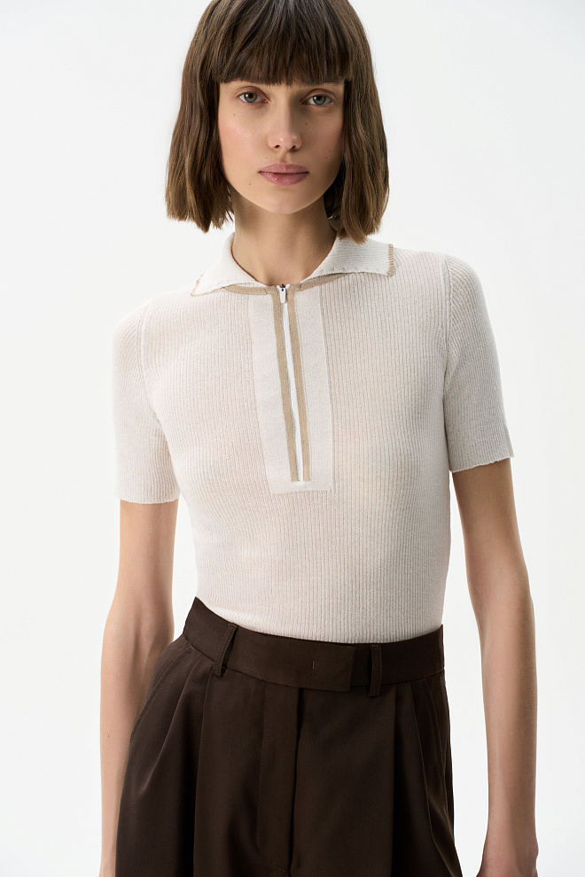 Трикотажное поло из 100% хлопка