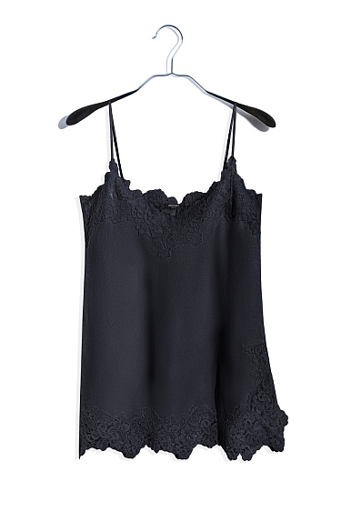 Топ из вискозы с кружевом