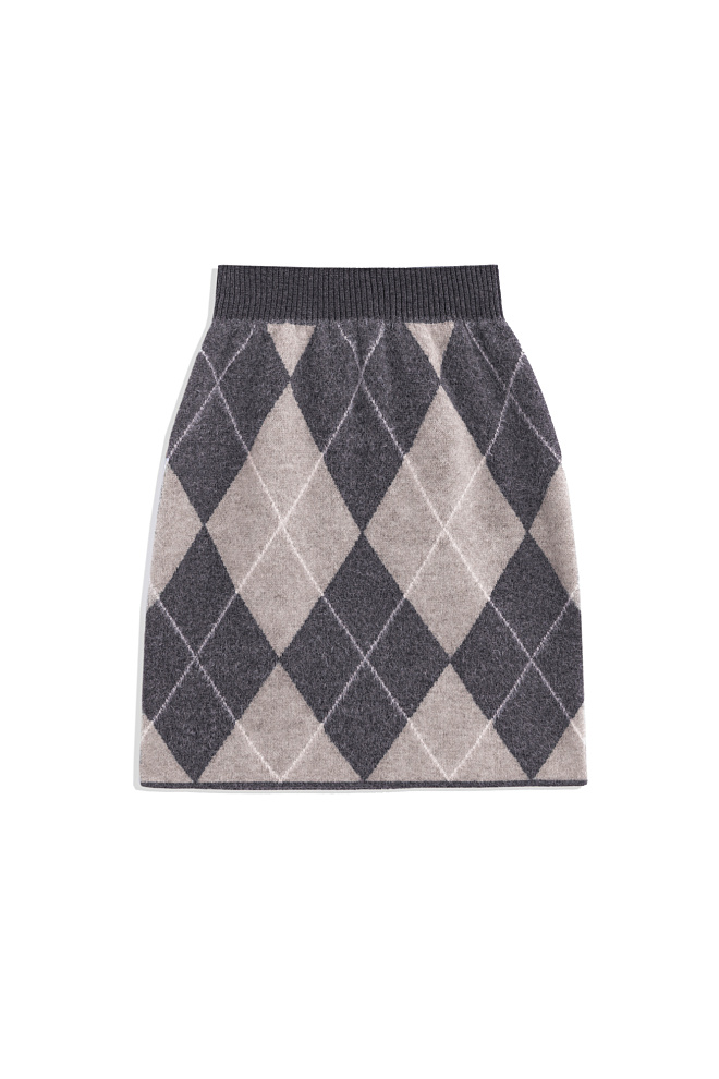 Юбка мини с узором аргайл