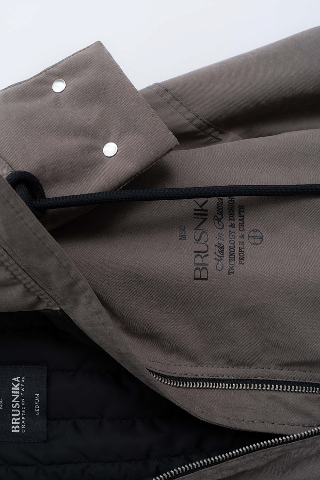 Парка на синтепоне с дополнительным воротником