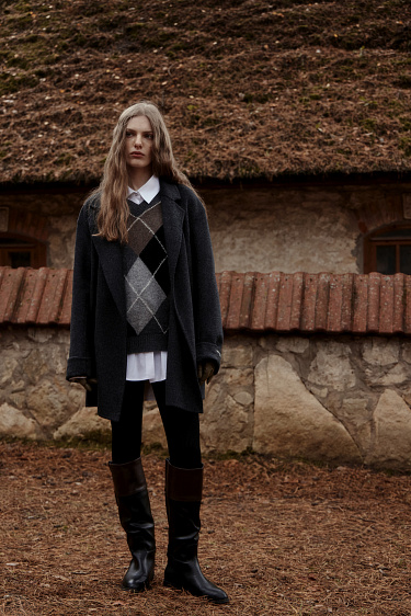 Джемпер из кашемира с узором аргайл