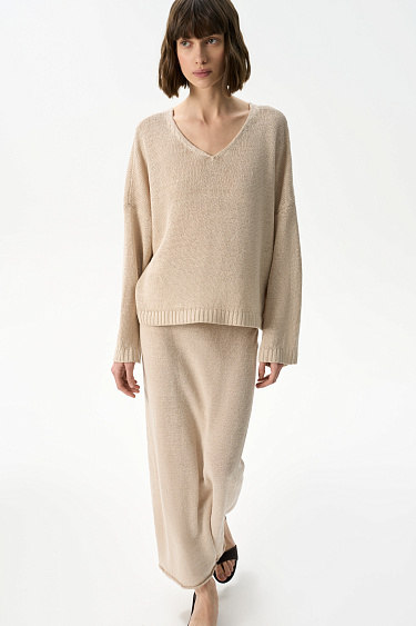 Юбка макси из 100% льна