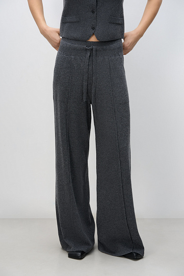 Широкие брюки из кашемира и шерсти