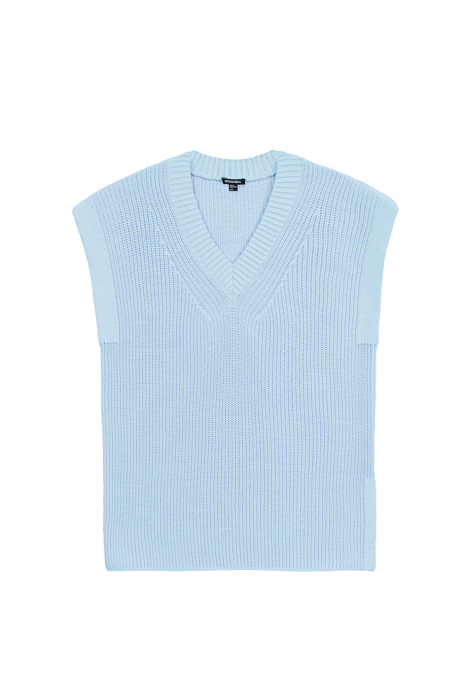 Жилет из хлопка с V-образным вырезом