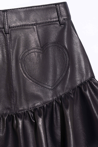Юбка из экокожи