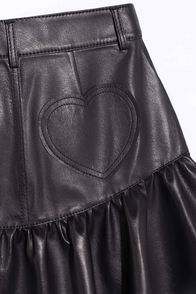 Юбка из экокожи